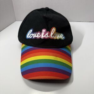 Love Is Love Rainbow Pride Hat Adjustable Baseball Cap